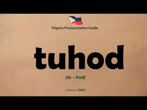 TUHOD: Tagalog.